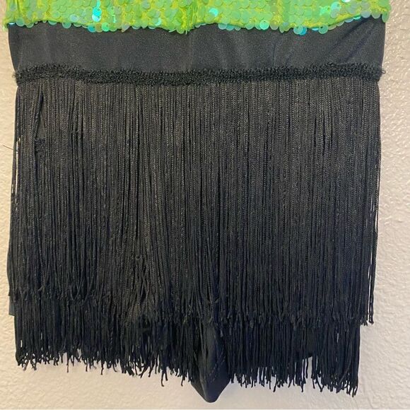 Weissman dance costume green sequin fringe flapper Replay
12269 Child IC 7/8 - Picture 3 of 11